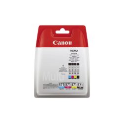 Canon Original CLI-571 Ink Tank Black, Yellow, Cyan, Magenta Multipack 0386C005